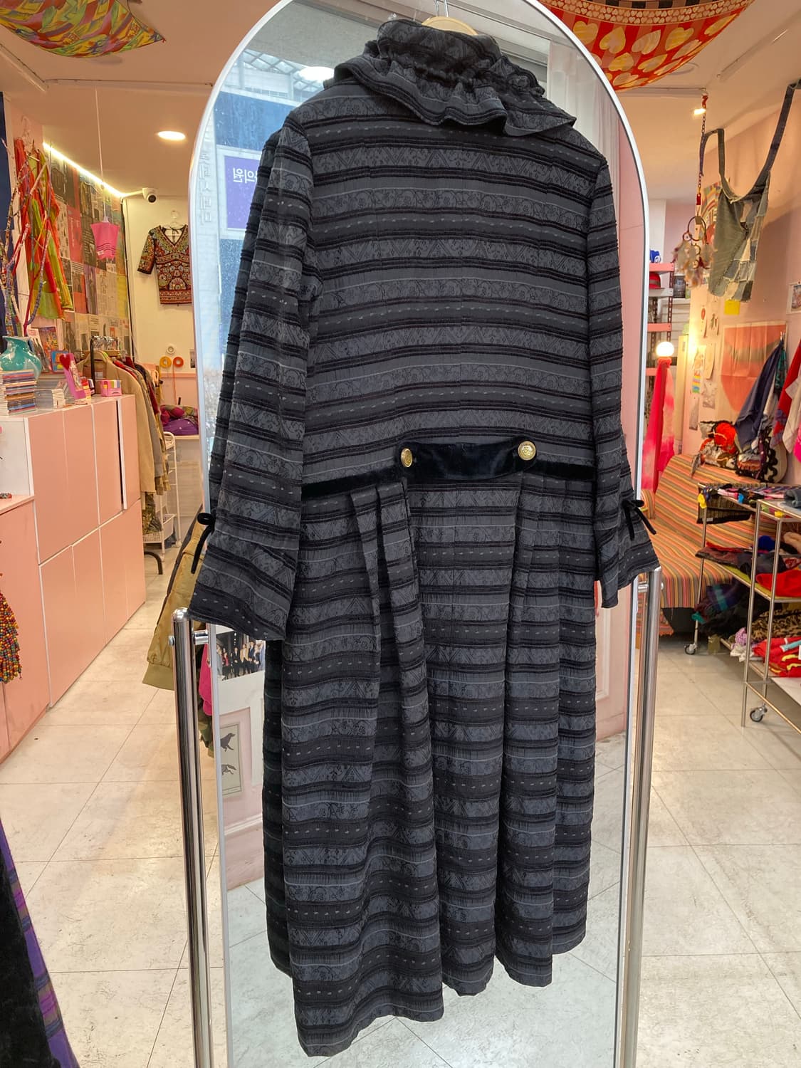 엘레강스 스트라이프 프릴 드레스 상품이미지5