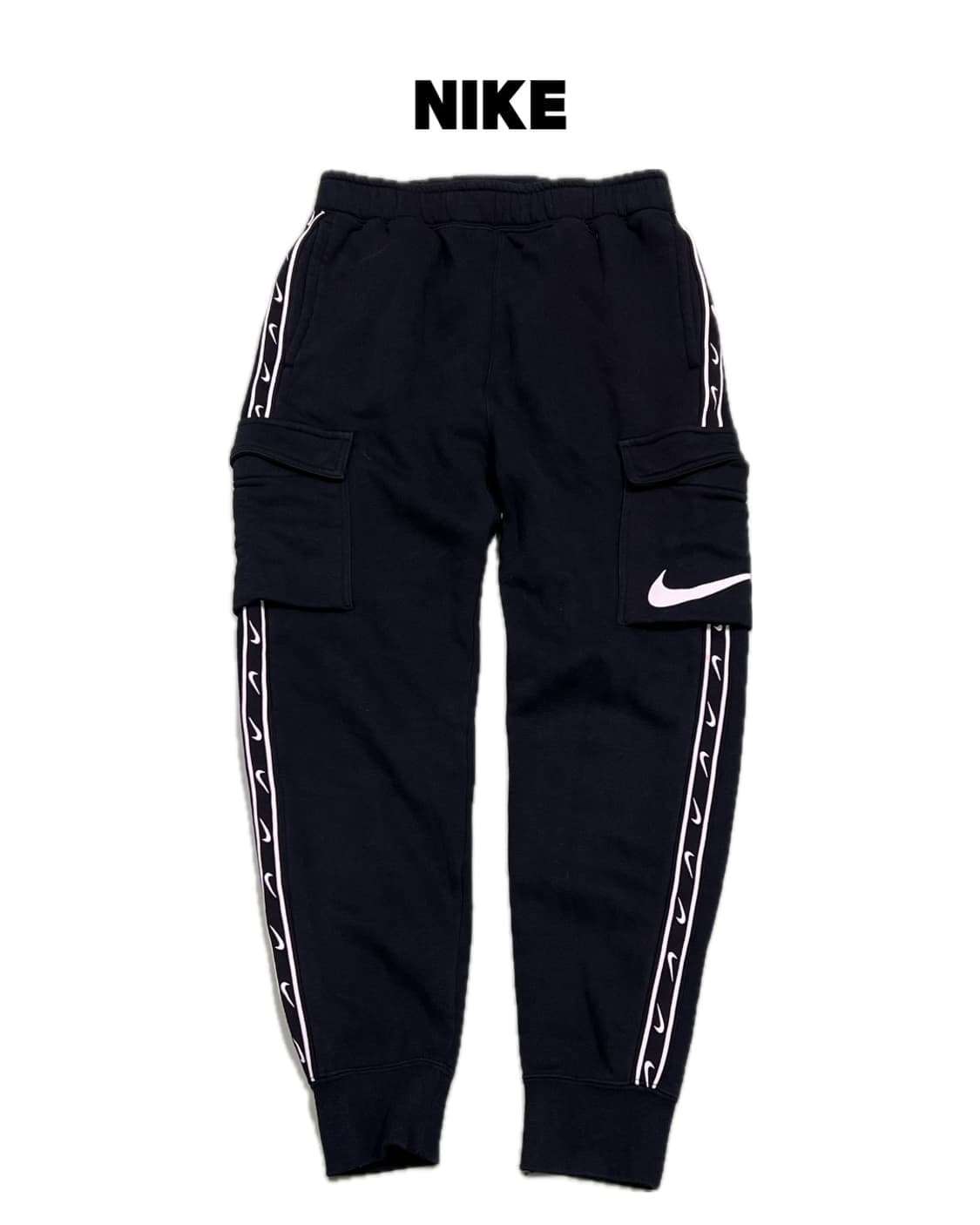 (S) 나이키 스우시 사이드 테잎 스웻 카고 조거 팬츠 상품이미지1
