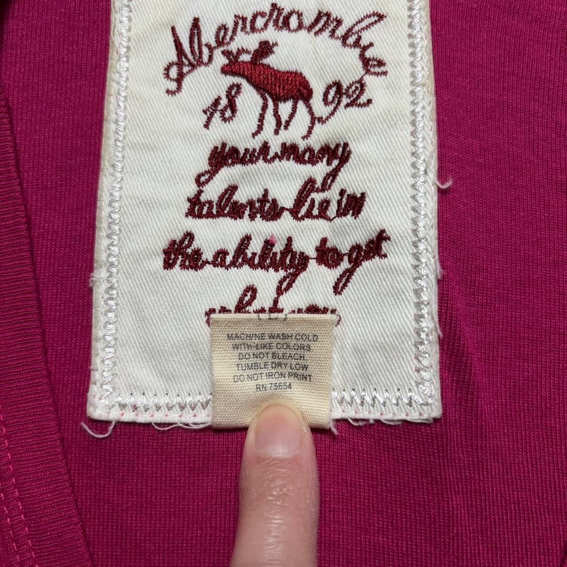 아베크롬비앤피치 Y2K 반팔 핑크 후드티(Free) 상품이미지4