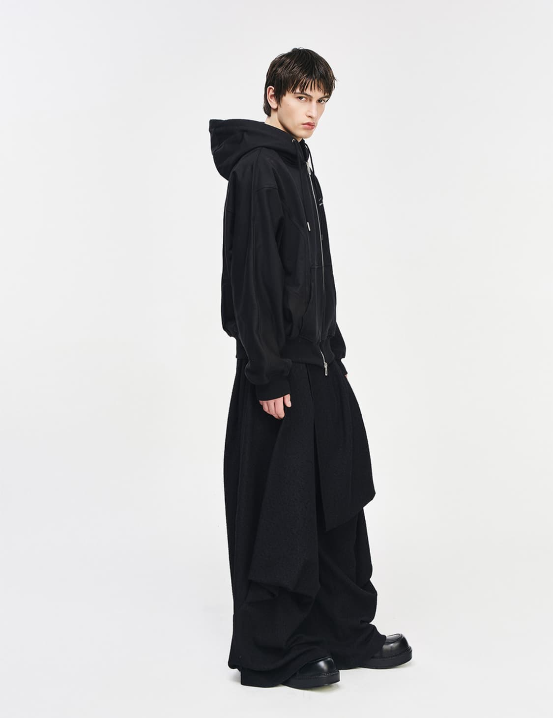 송지오 컬렉션 폴립티크 페인트 집업 블랙 SI2TS717BK 48 상품이미지2