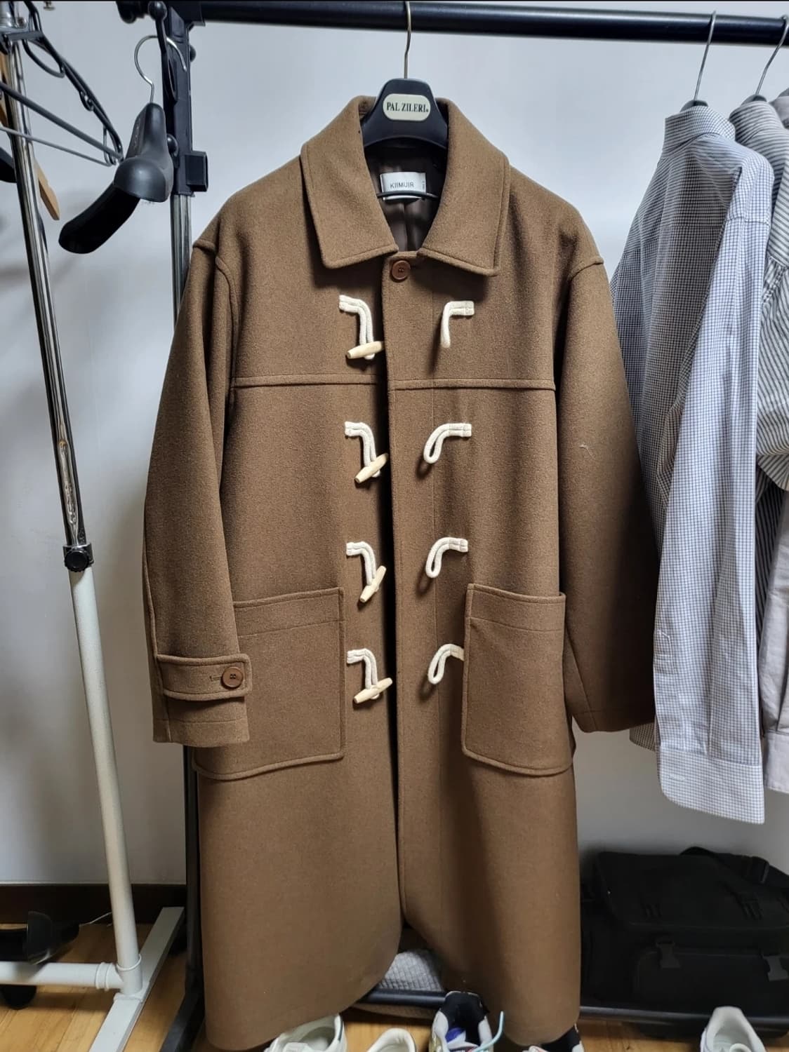 키뮤어 더플 코트 떡볶이코트 브라운 L 상품이미지2