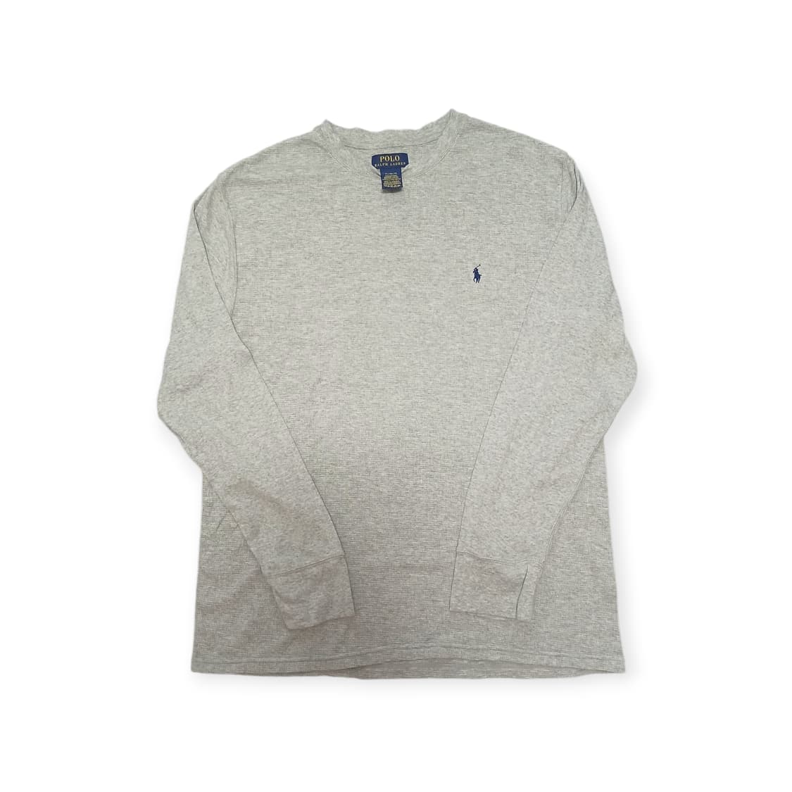 폴로 옅은 그레이 와플 롱슬리브  상품이미지1