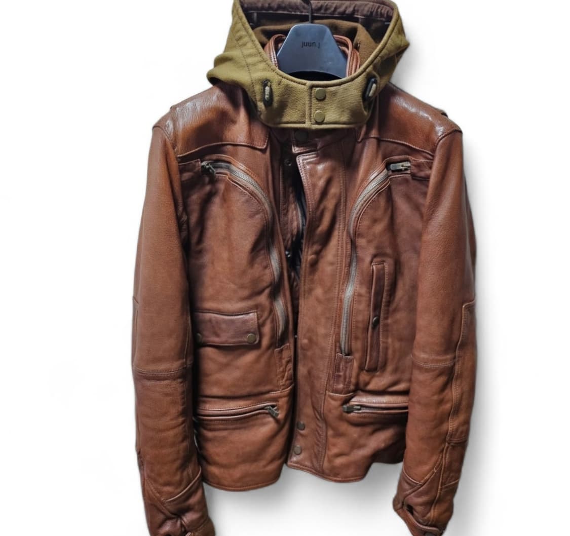 C.P. Company 빈티지 가죽 고글 자켓 상품이미지2