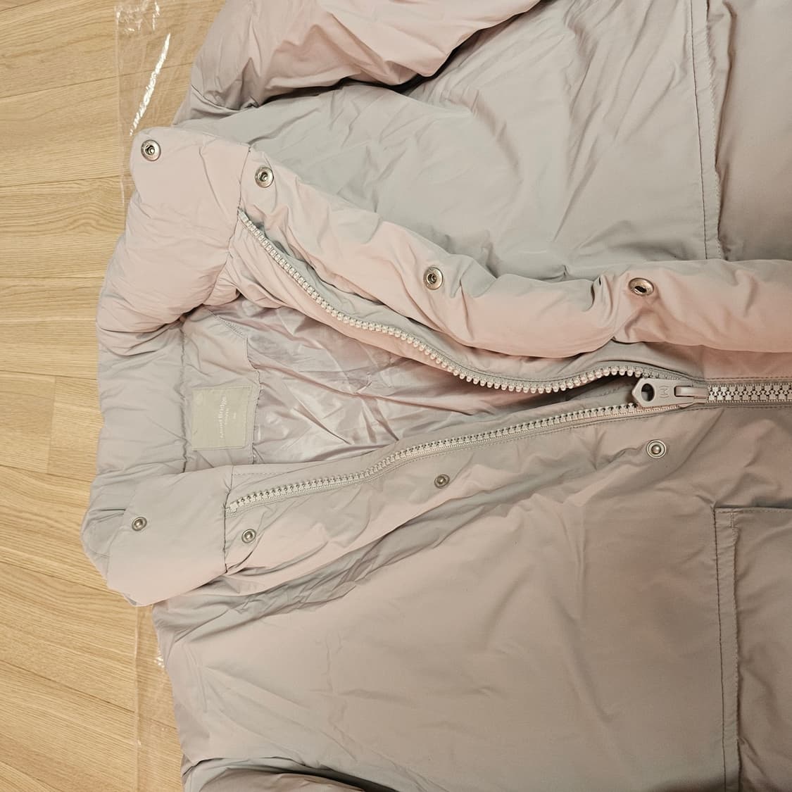 새제품) 마인드브릿지 미니멀 숏 다운 패딩 점퍼 100. 체감XL 105 상품이미지9