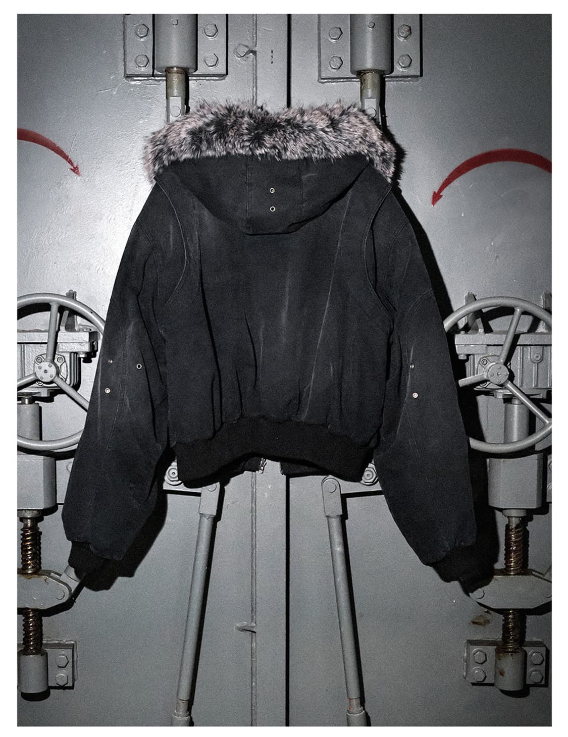 Fur Collar Dual-Sided Reversible Bomber 상품이미지5