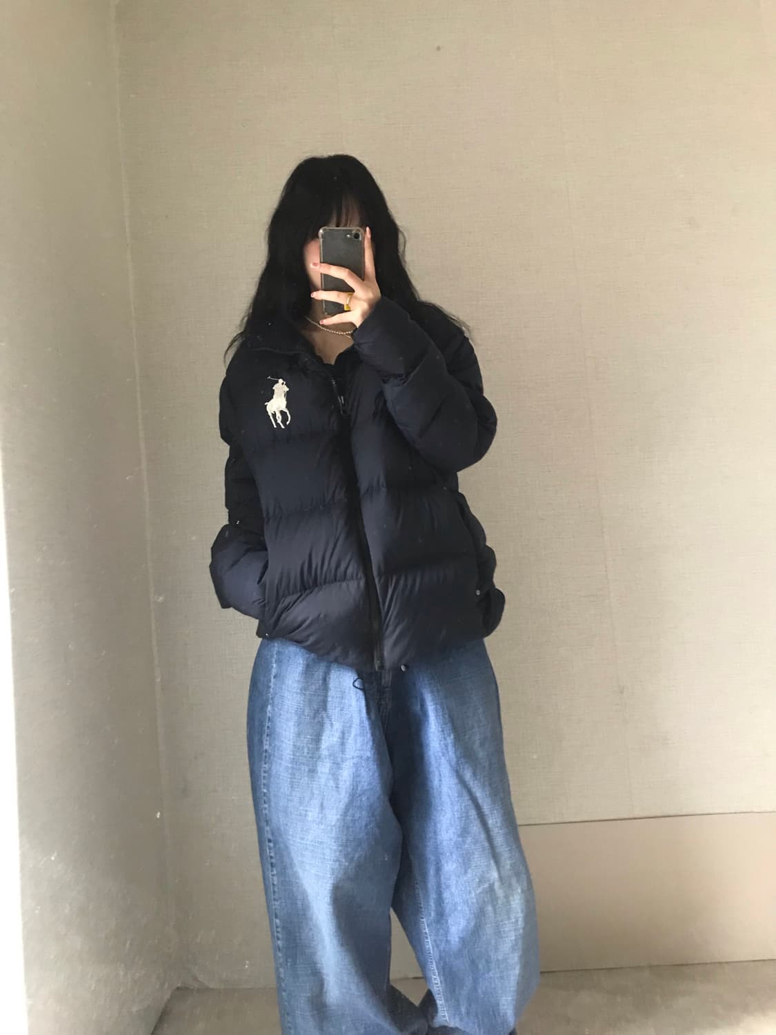 폴로 네이비 빅포니 패딩 상품이미지4