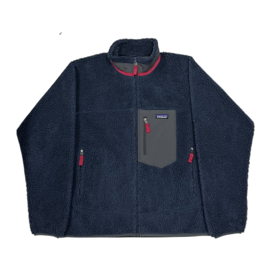 파타고니아 클래식 레트로X 후리스 자켓 뉴 네이비 왁스 레드 L 상품이미지1
