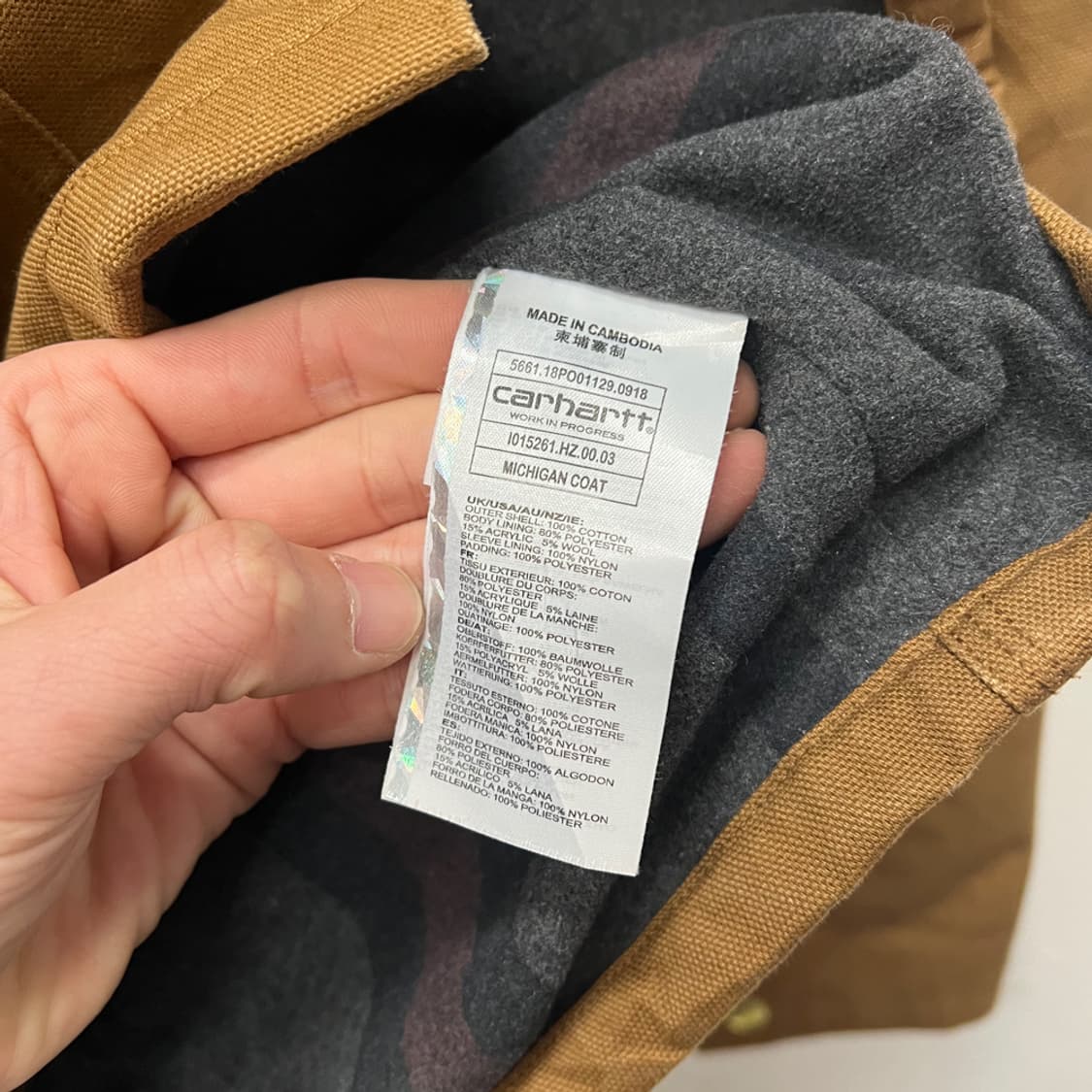 칼하트 WIP 미시건 초어 코트 자켓 XL 상품이미지4