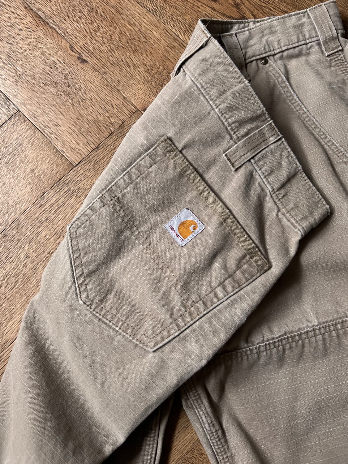 [36]칼하트 USA 데저트 탄 립스탑 더블니 워크 카고 팬츠 상품이미지7