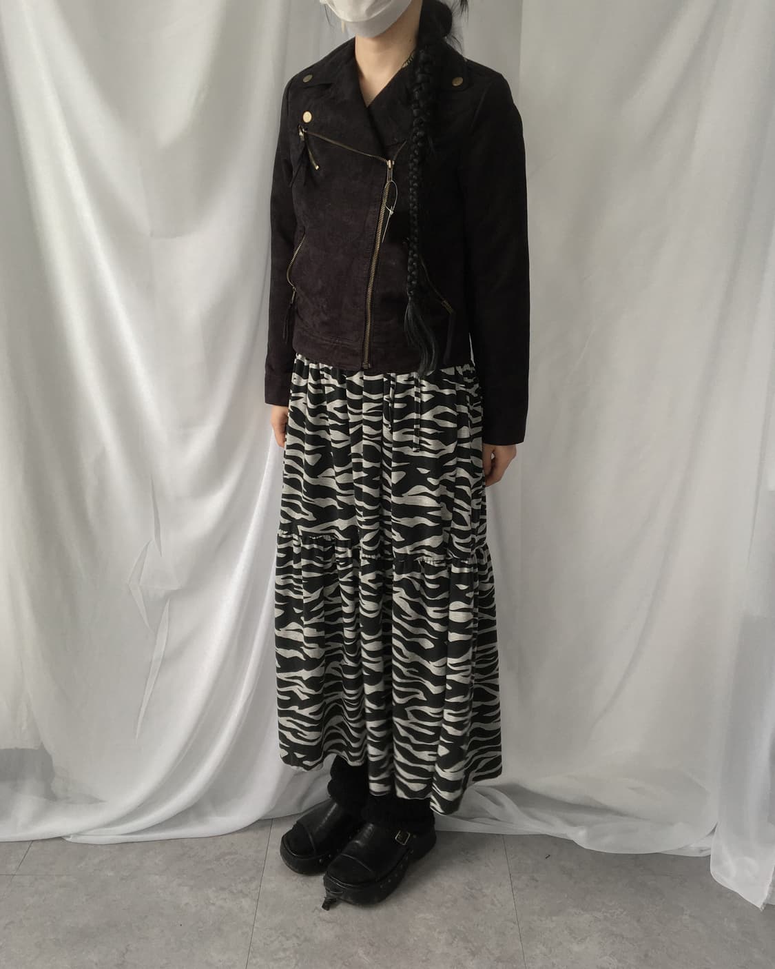 Fake suede rider jacket 상품이미지1