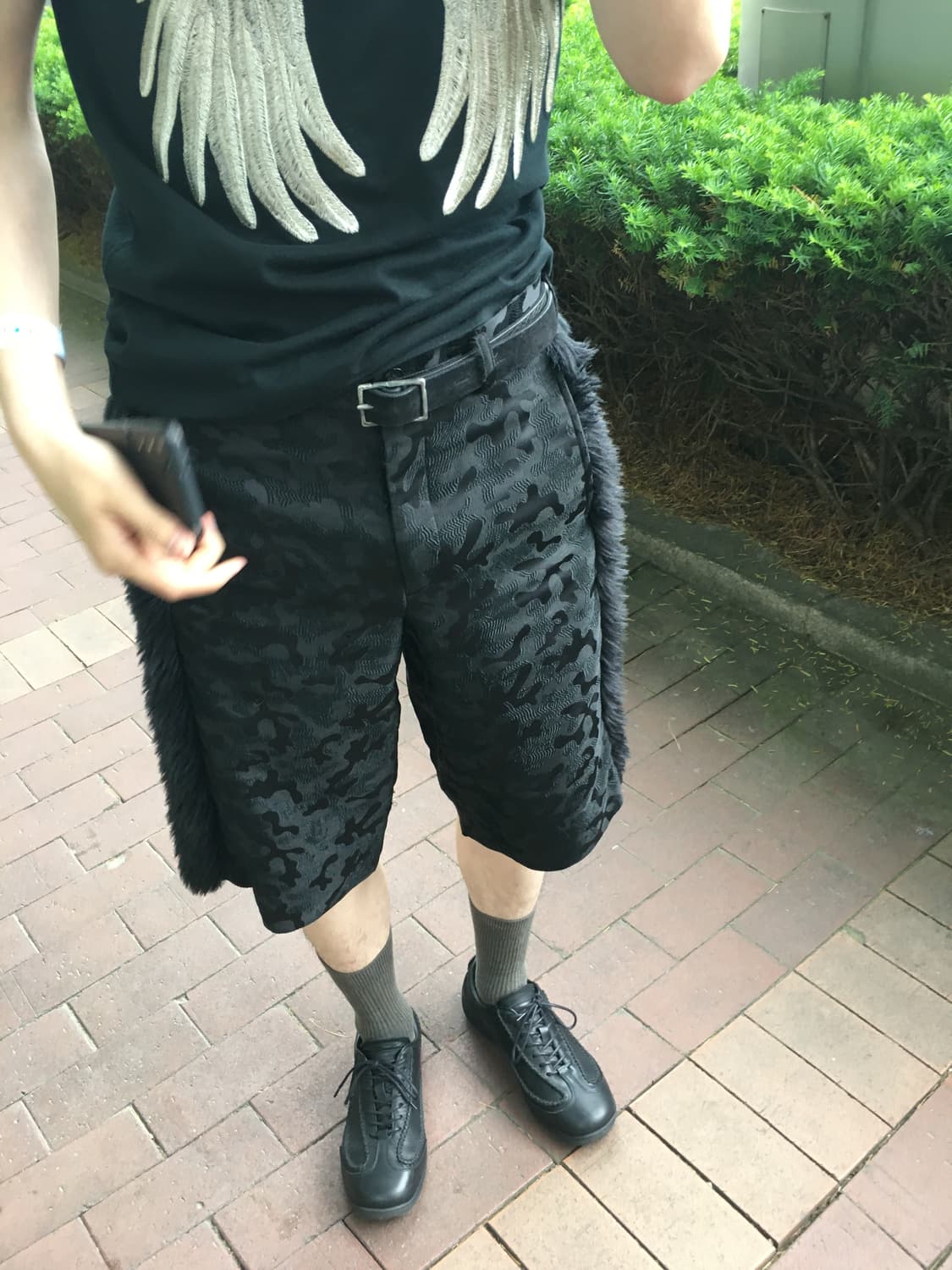꼼데가르송 옴므 플러스 카모 퍼 쇼츠 상품이미지1