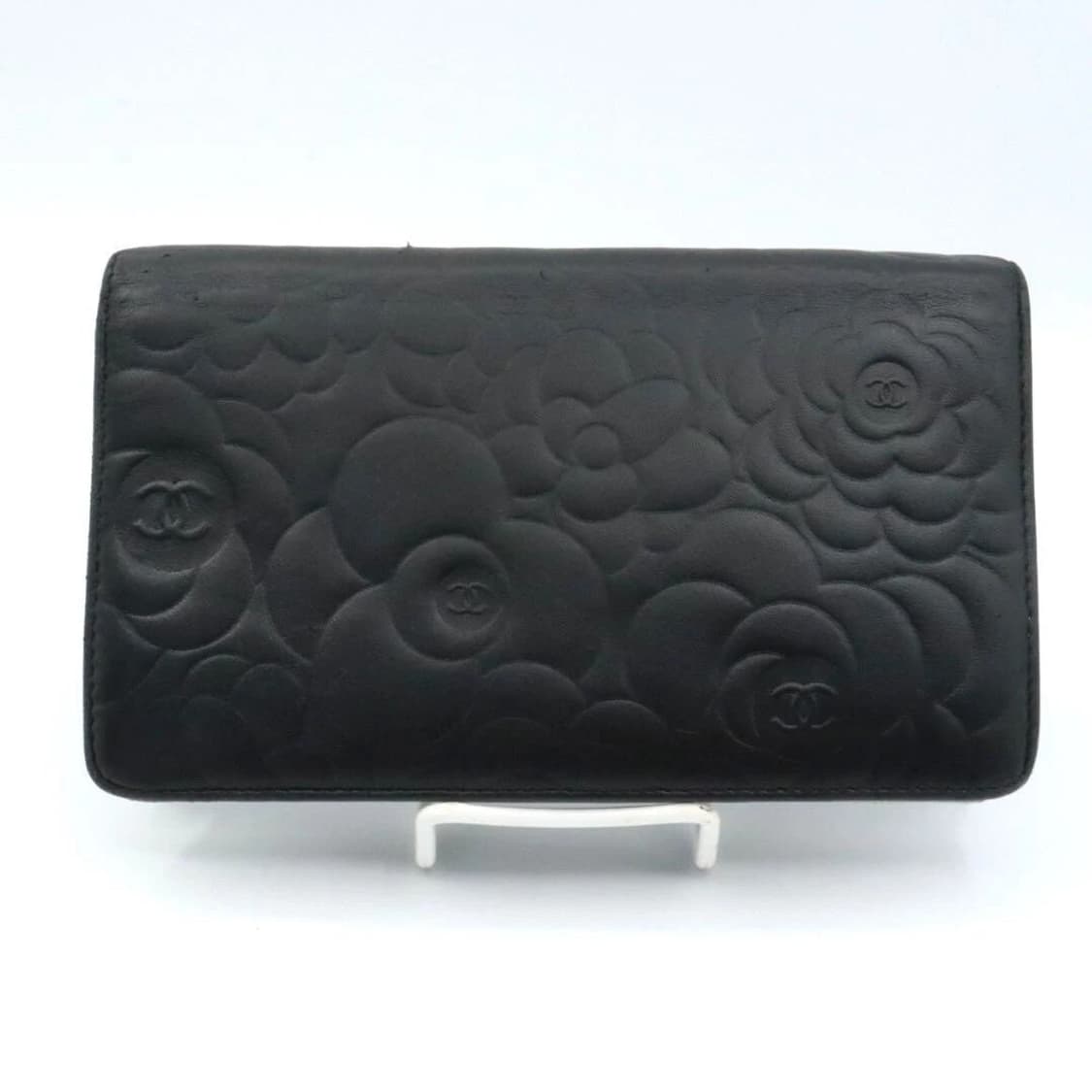 [정품] 샤넬 CC 로고 램스킨 은장 장지갑 블랙 상품이미지2