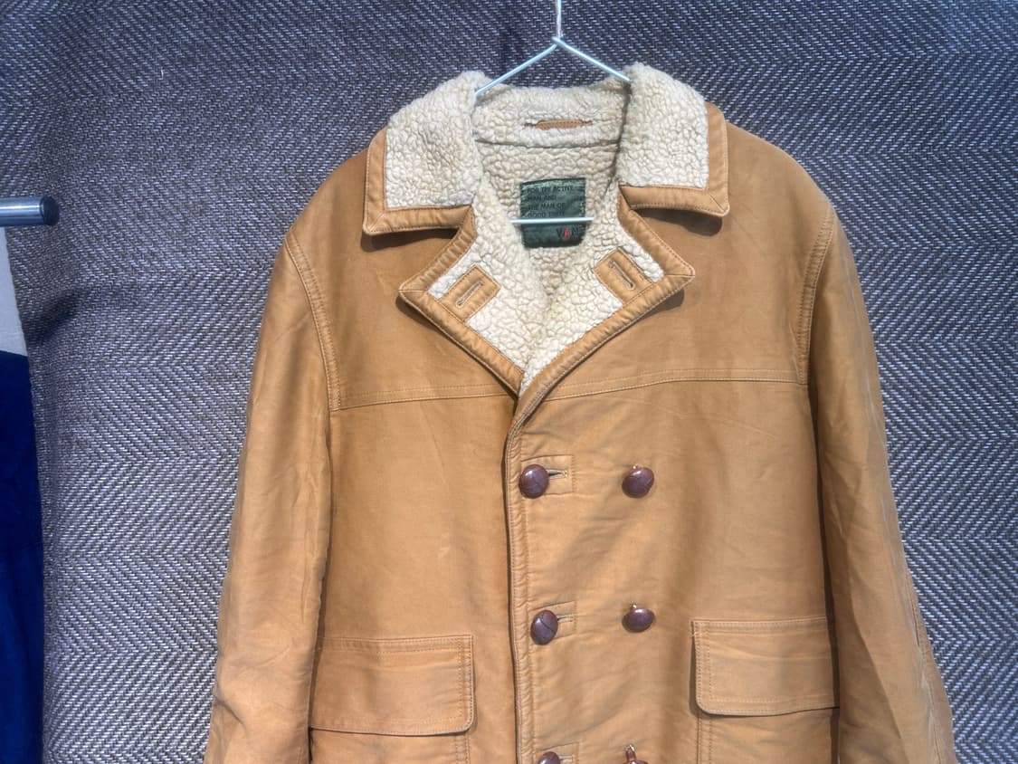 70s 반잭 셰얼링 더블 덱자켓 코트 VAN JAC 상품이미지2