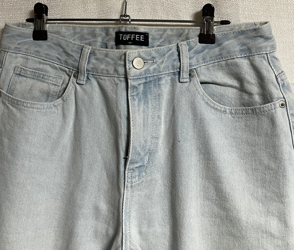 토피 와이드 연청 데님팬츠 M 상품이미지4
