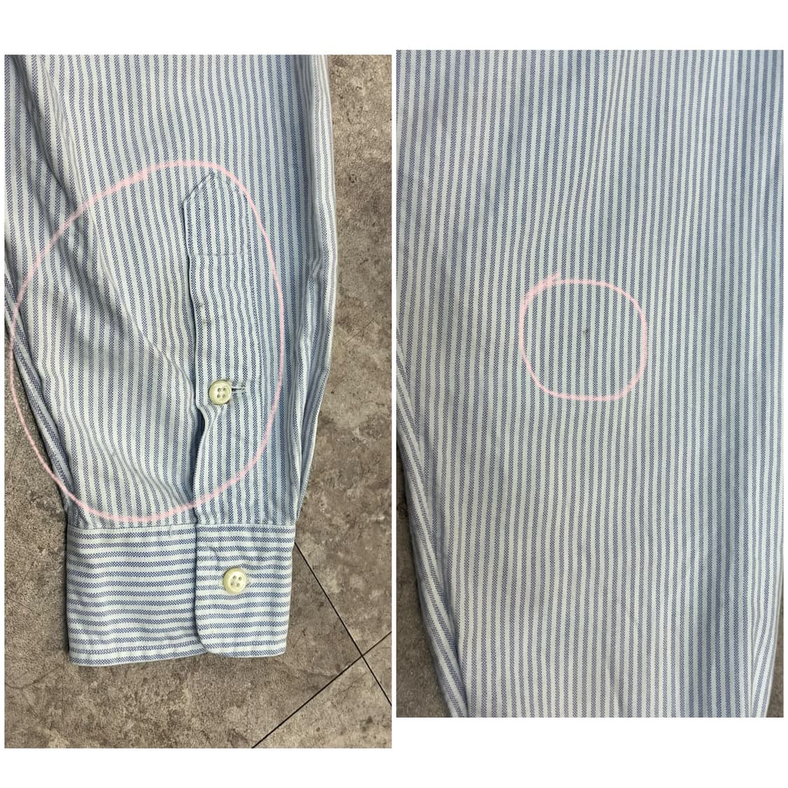 폴로 랄프로렌 골프 스트라이프 셔츠 스카이블루 M #csz3949  상품이미지10