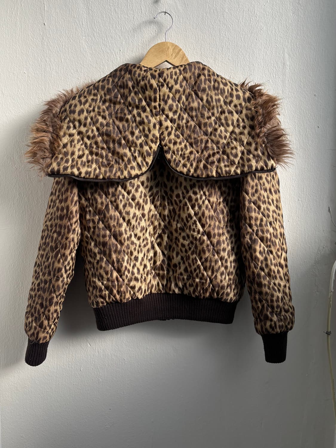 Vintage Leopard Fur Hood Jacket 상품이미지4