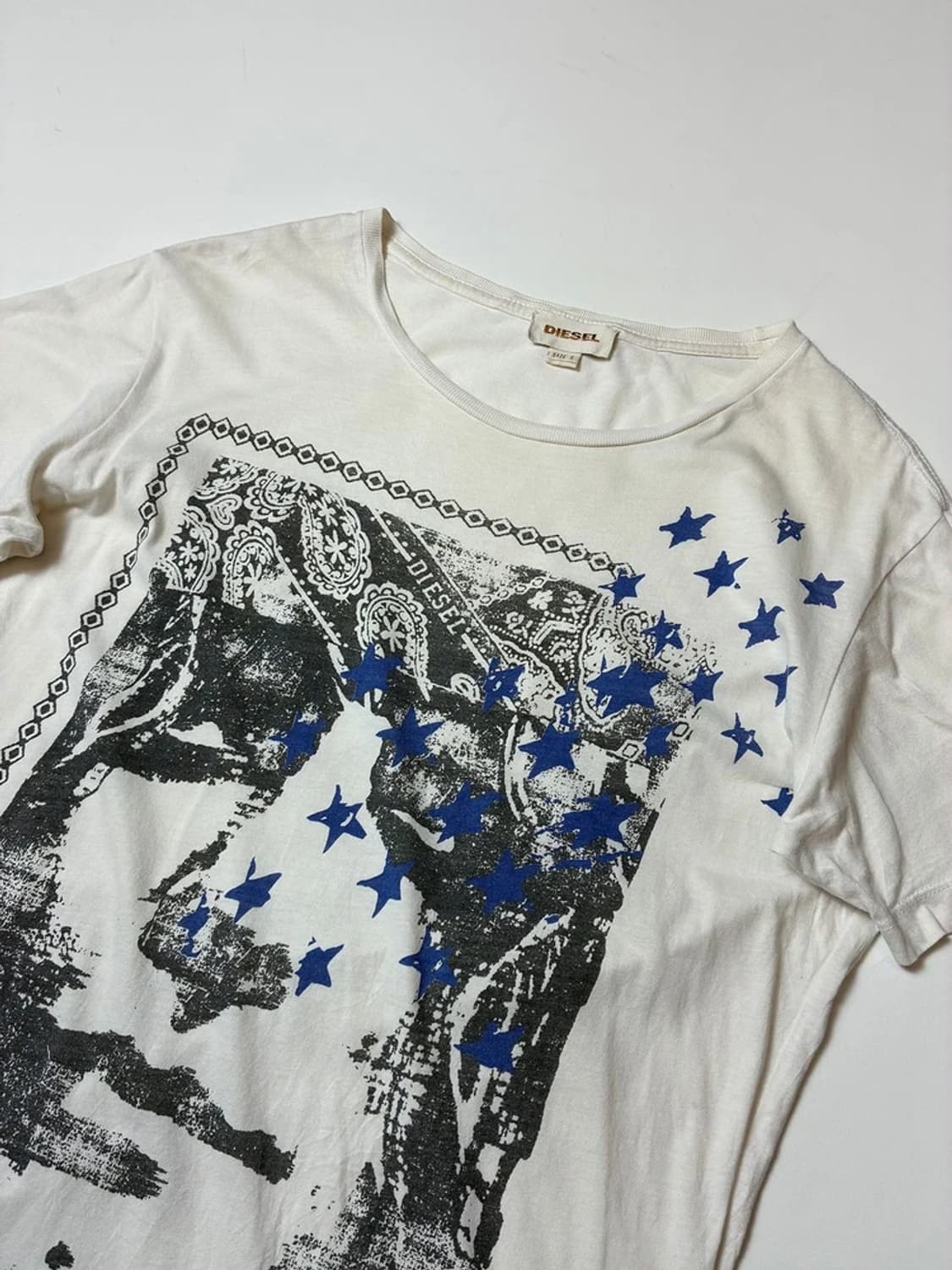 디젤 00's Y2K 옴므 펑크 프린팅 반팔 티셔츠 PN9053 상품이미지2