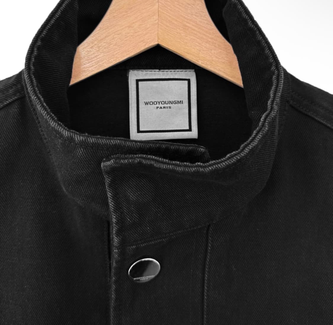 [48] 우영미 남성 22fw 하이넥 데님 봄버 점퍼 자켓 블랙 상품이미지8
