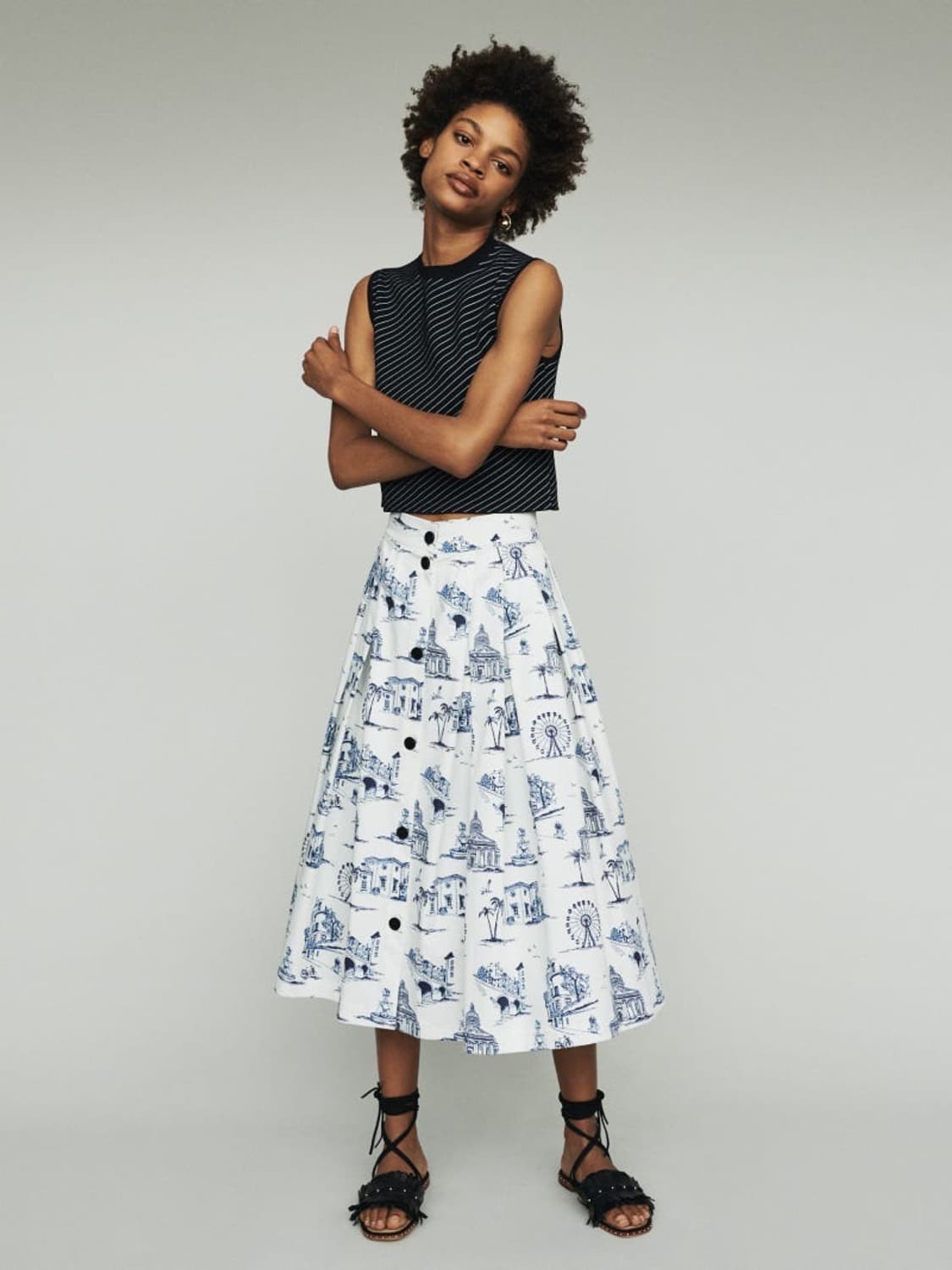 마쥬 스커트 미드 롱 치마 상품이미지3