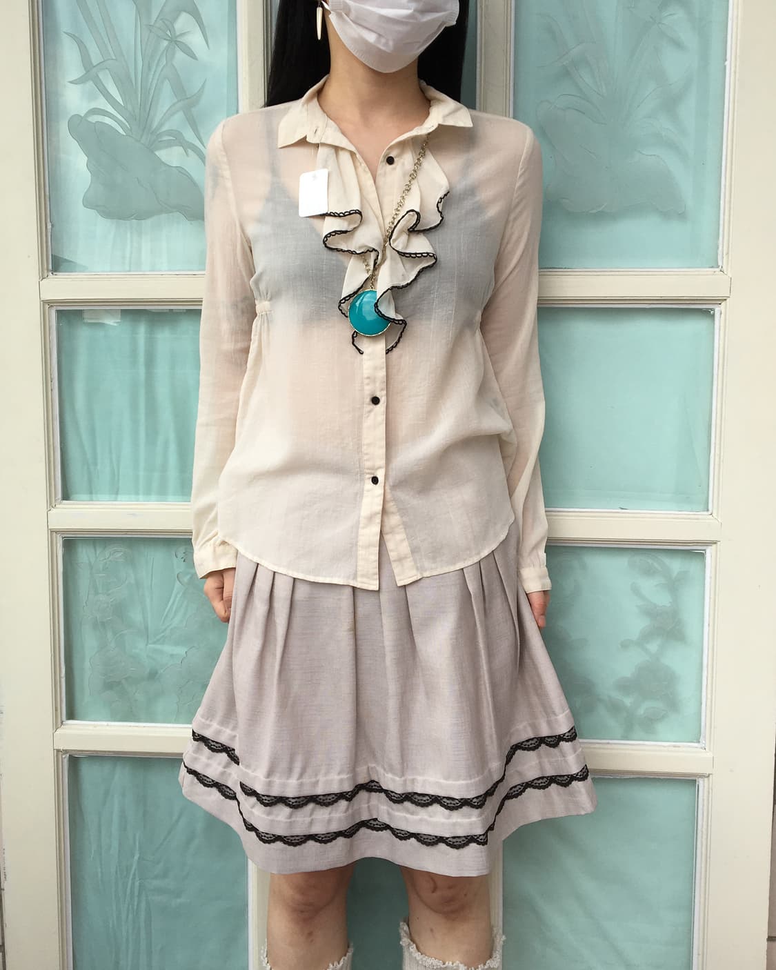 Ruffle point blouse 상품이미지1
