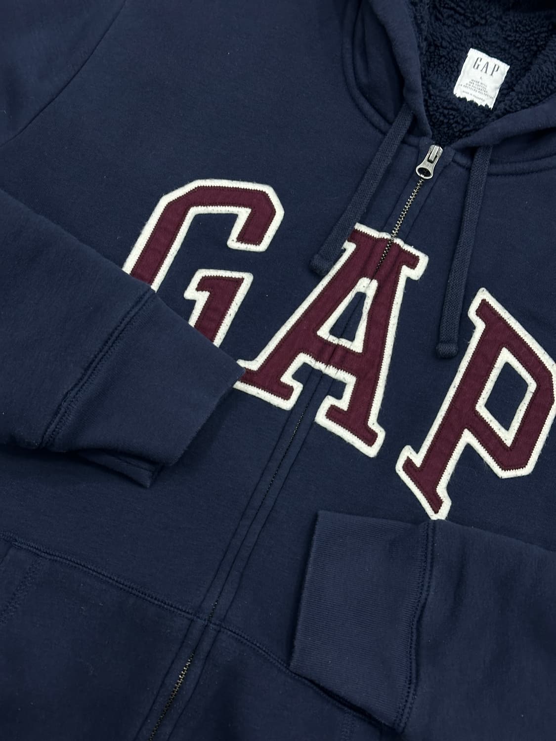 갭 보아털 네이비 후드집업L 상품이미지5