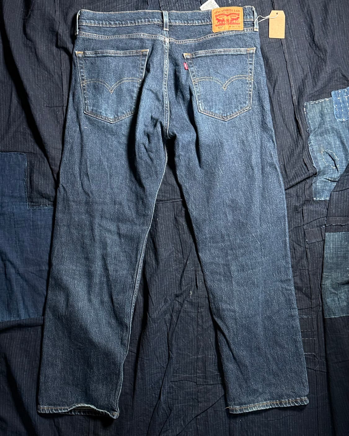 리바이스 505 레귤러핏 데님 팬츠 36 상품이미지7