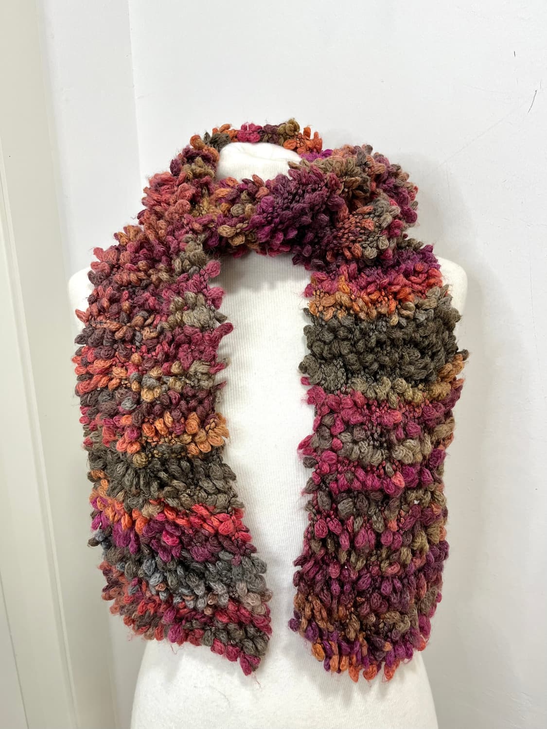 일본 빈티지 모리걸 뜨개 폼폼 머플러 상품이미지2