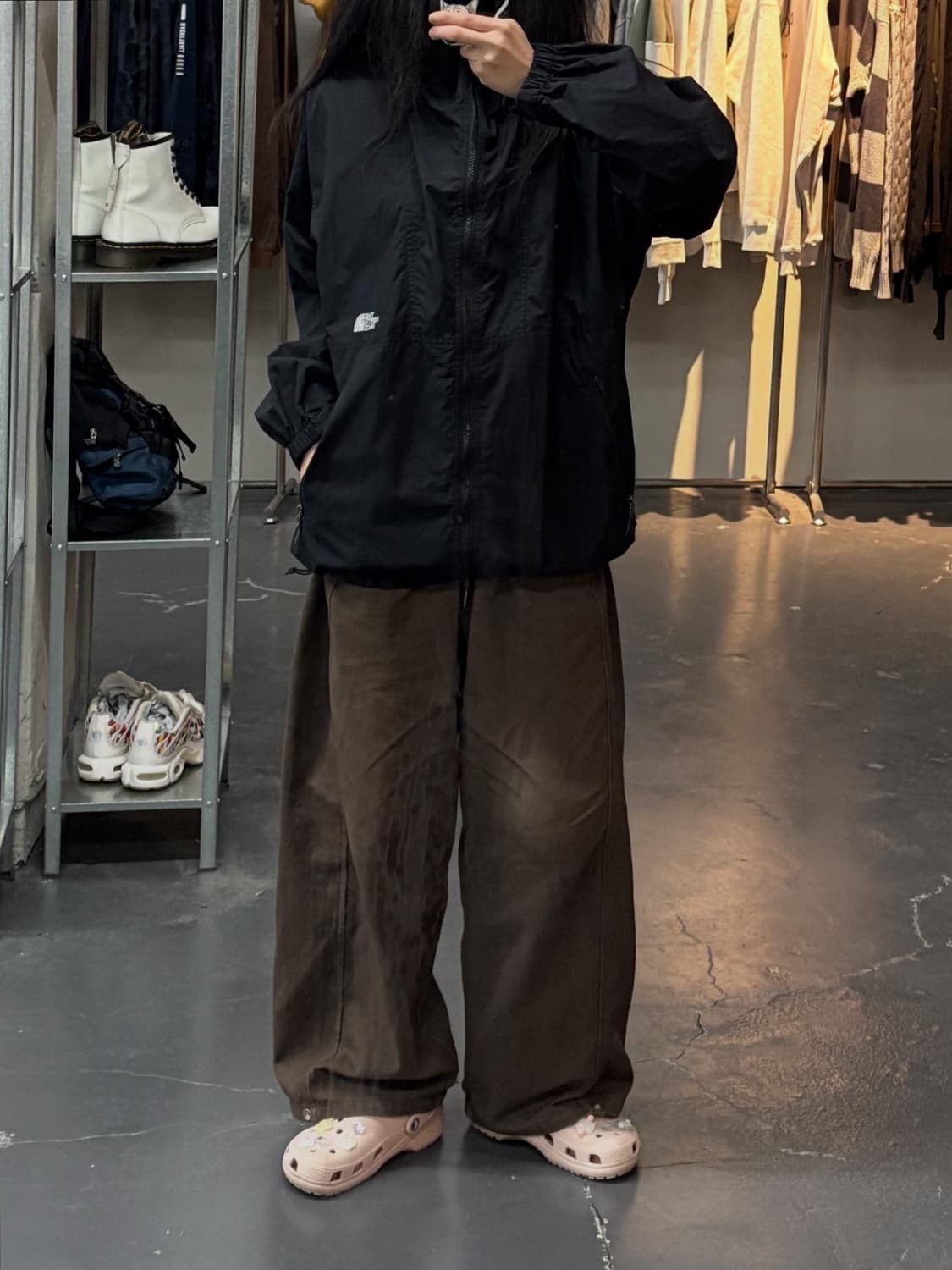 노스페이스 센터로고 블랙 바람막이 A2314 상품이미지1