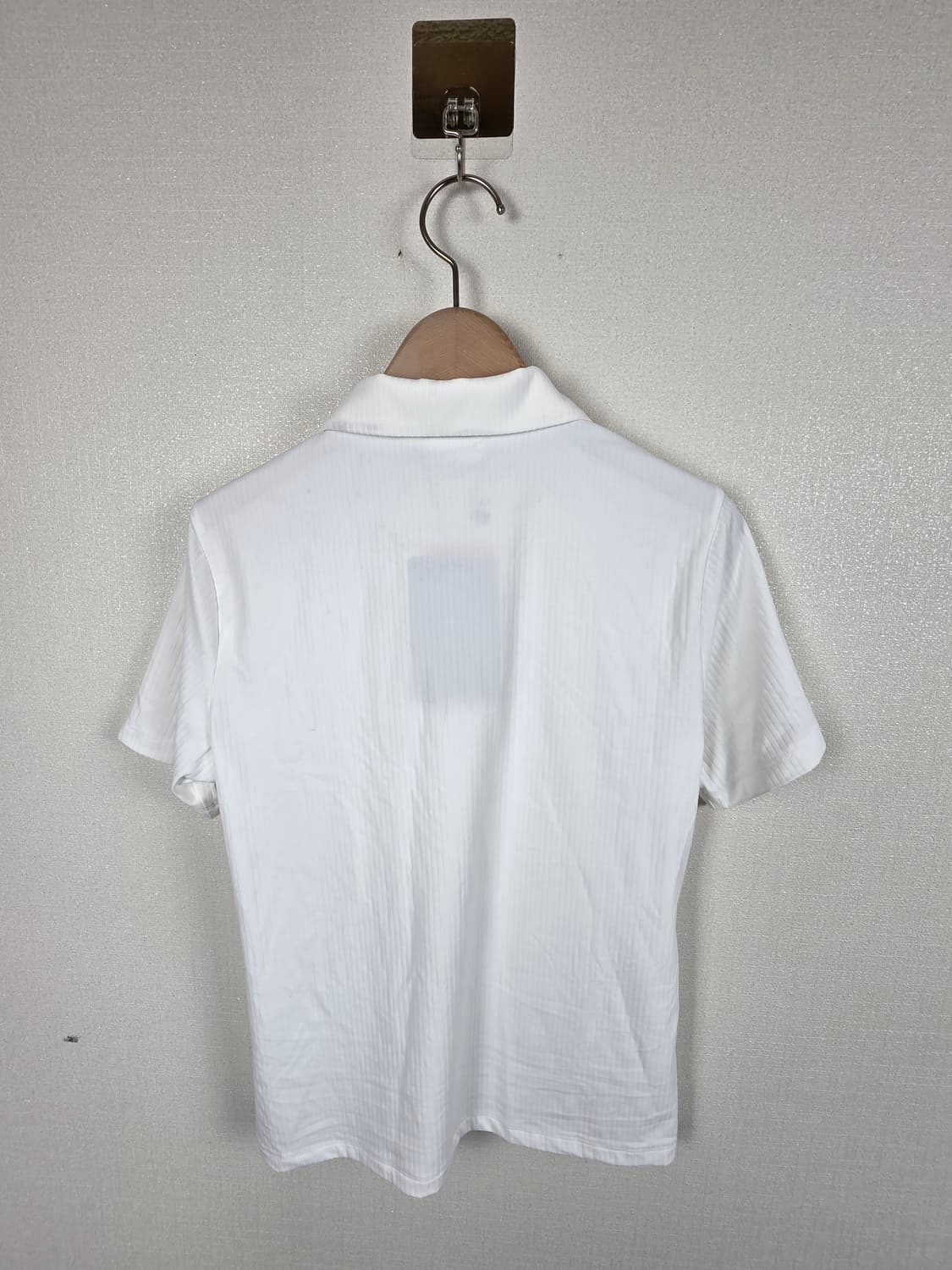 [새상품] 젝시믹스 골프 여성 리브드 폴로 숏슬리브 화이트 L 상품이미지3