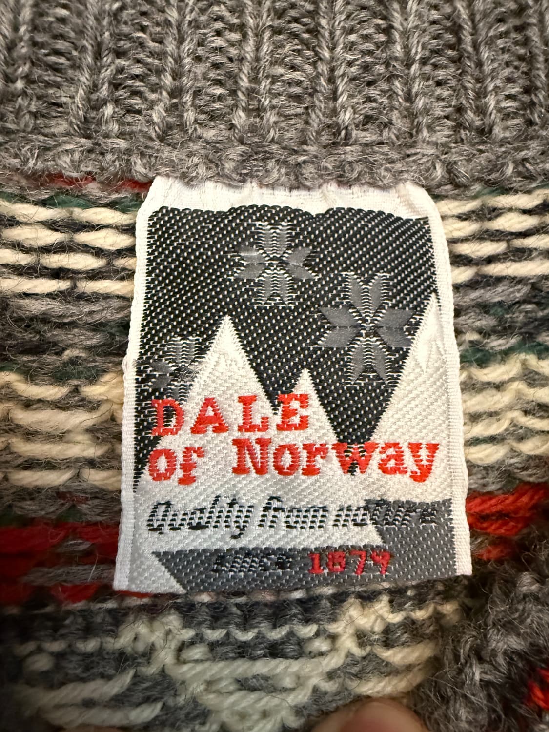 Dale of Norway 노르딕 패턴 울 니트 (M) 상품이미지4