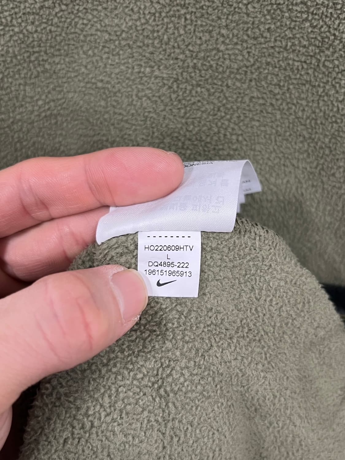 나이키 빅스우시 카키 후리스 맨투맨 상품이미지7