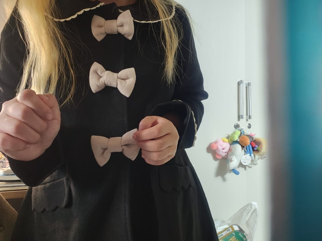 브라운 3리본 코트 히메갸루 라떼갸루 로걀 오네갸루 가루 양지뢰 상품이미지1