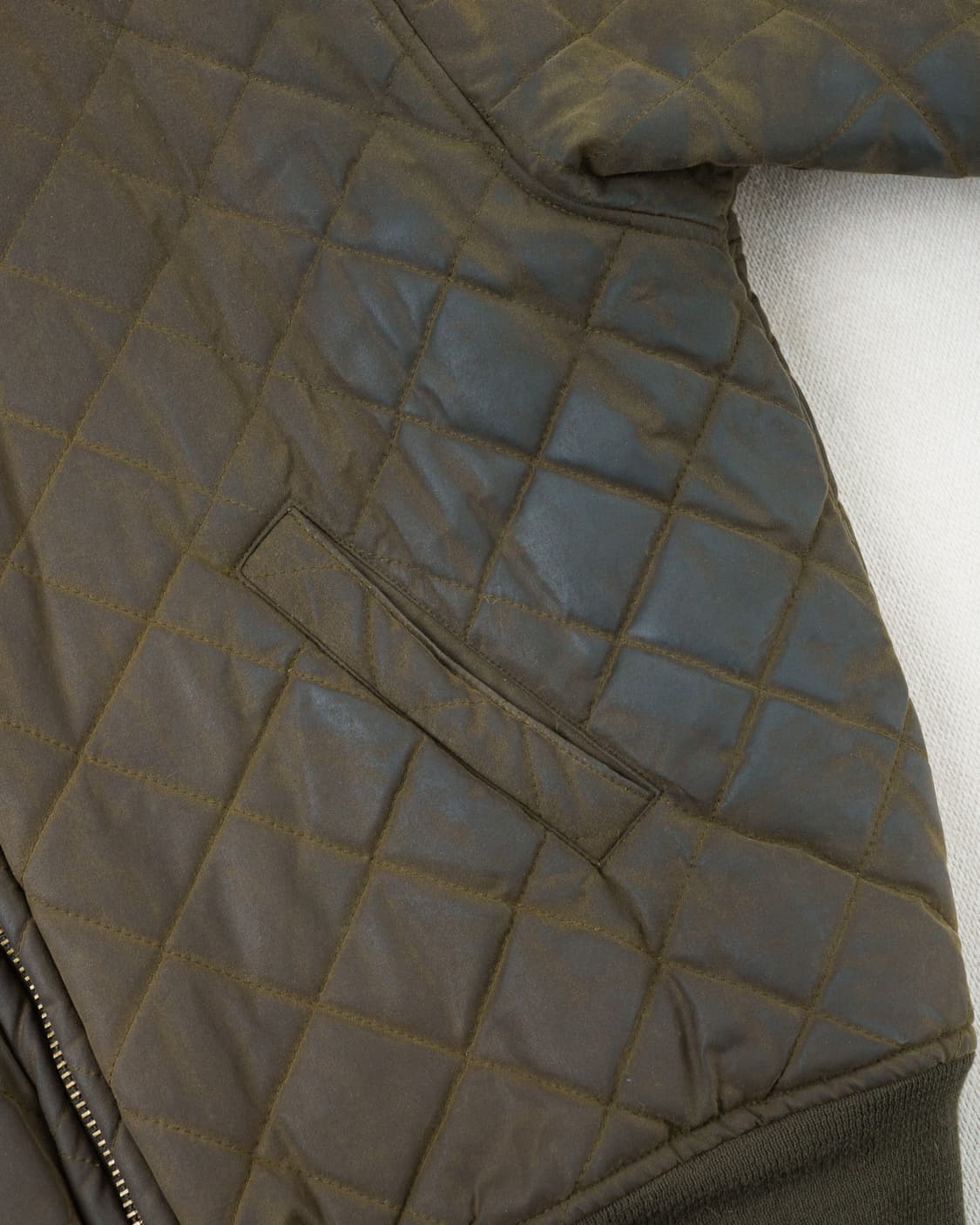 (L) 폴로 왁스 코튼 퀼팅 봄버 자켓 상품이미지7