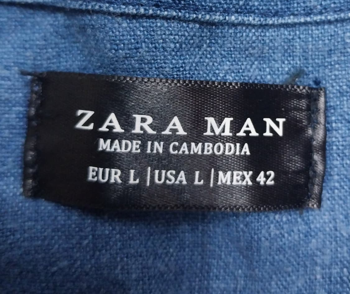 ZARA 자라 린넨 포켓 반팔티 L 상품이미지3