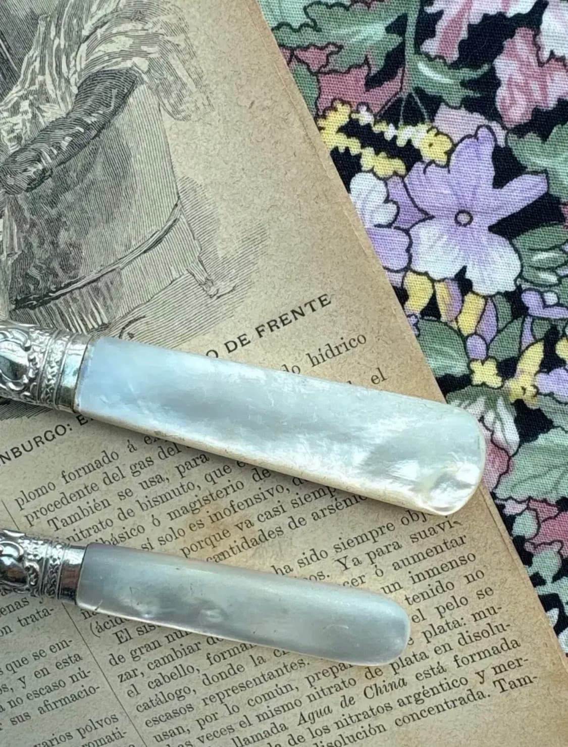 영국 앤틱 실버플레이트 마더오브펄 커트러리세트 상품이미지5