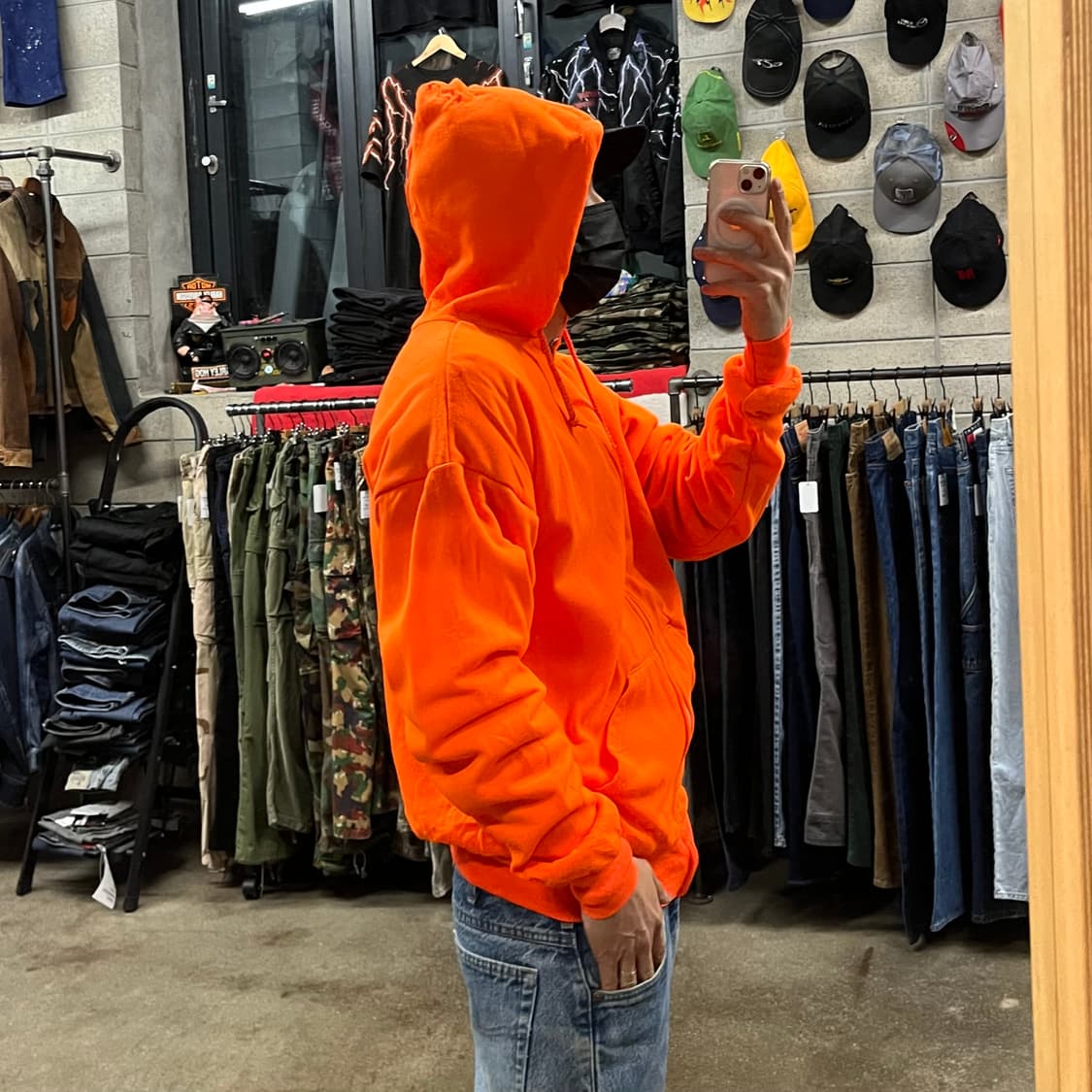 90s 빈티지 써멀 후드 집업 (100-105) 상품이미지7