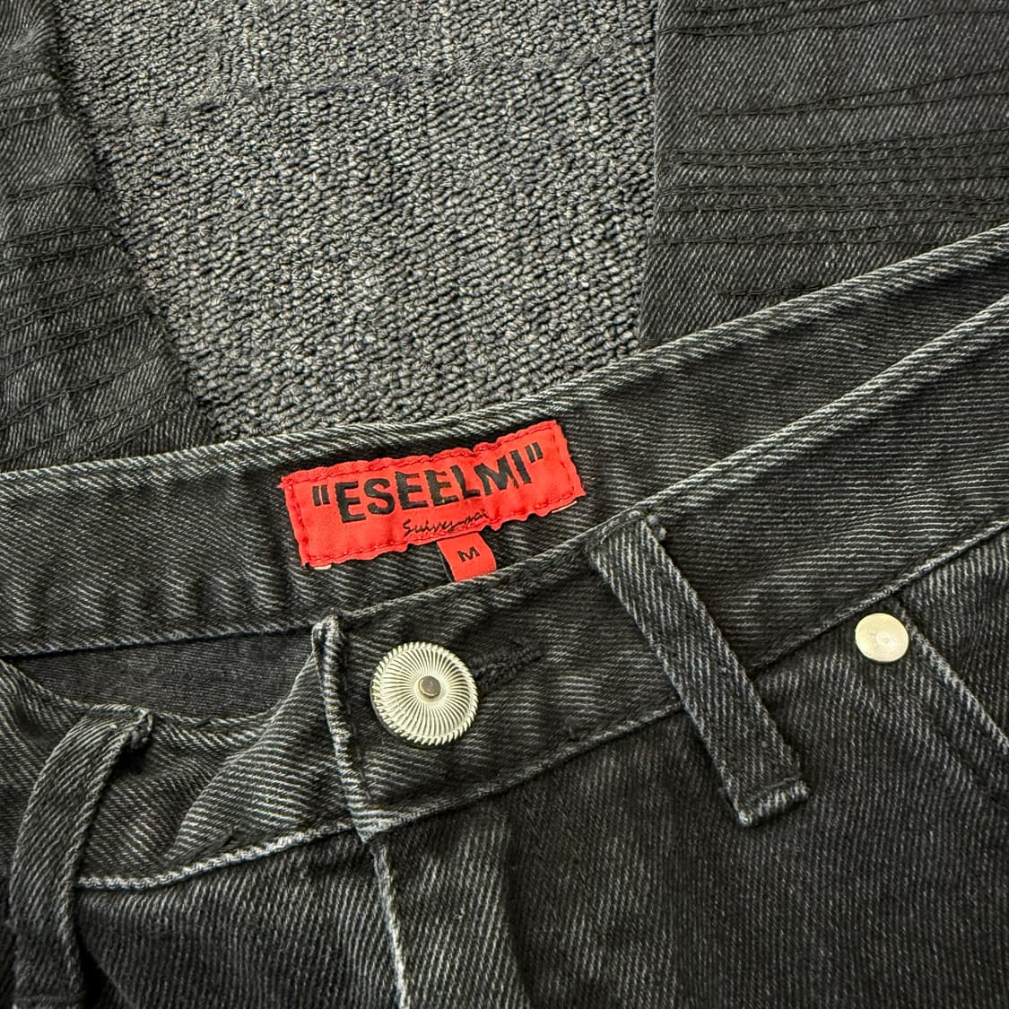 ESEELMI 에씰미 데미지 흑청 데님팬츠 상품이미지8