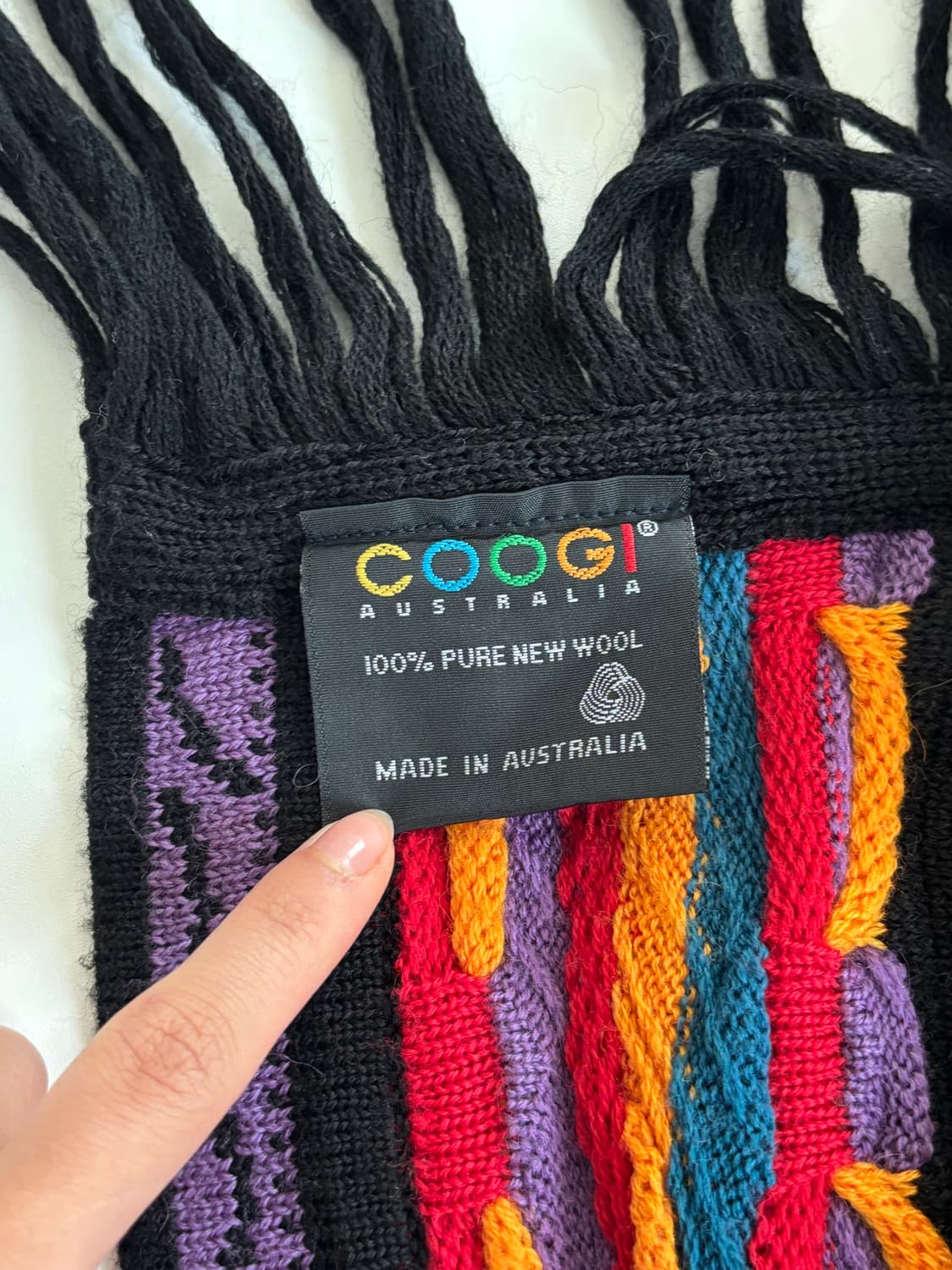 Coogi 쿠지 멀티컬러 3D 케이블 니트 머플러  상품이미지4