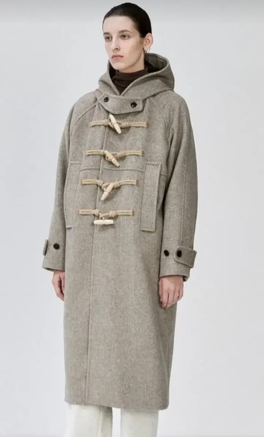 마리떼프랑소와저버 후디 롱 더플 코트 상품이미지1