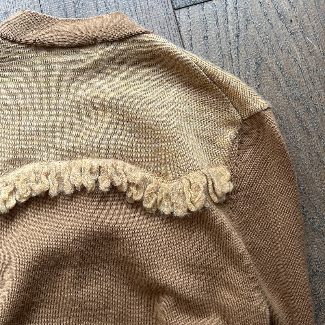 90’s Ruffle Camel Cardigan 상품이미지8