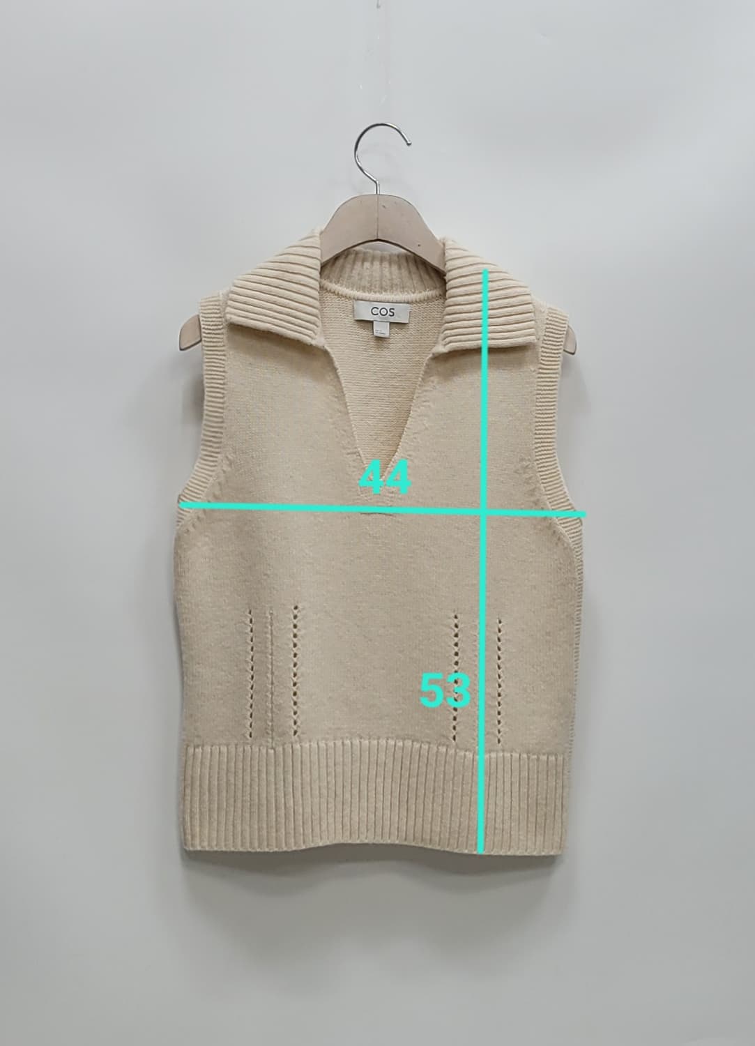 (새상품급) COS 코스 모100% 니트 베스트 / 여 XS 아이보리 상품이미지10