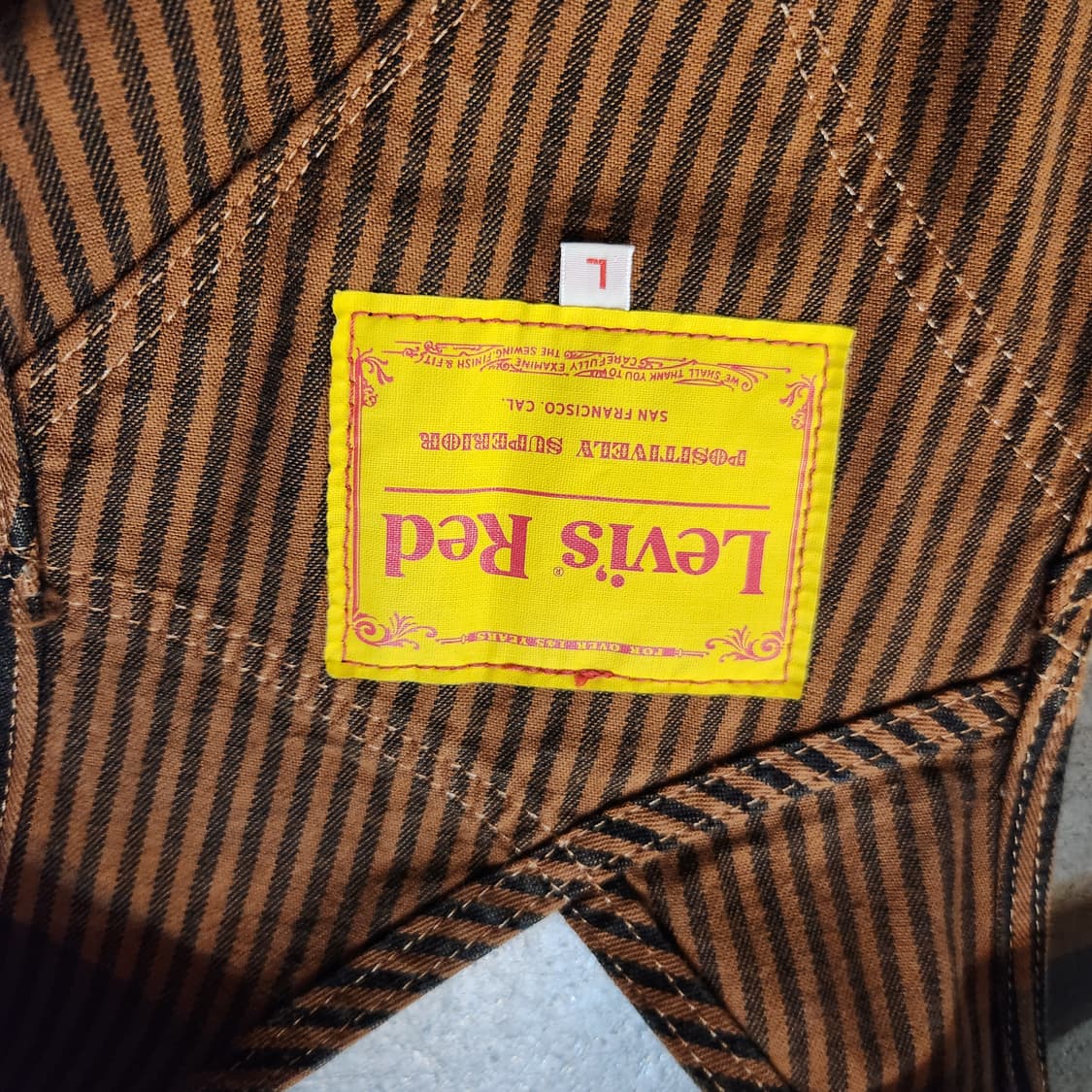 미사용)리바이스 레드탭 히코리 데님 오버롤 멜빵바지 L 상품이미지3