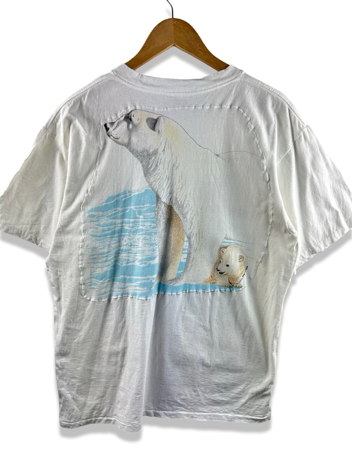 90S 미국생산 싱글스티치 폴라베어 티셔츠2663 상품이미지2