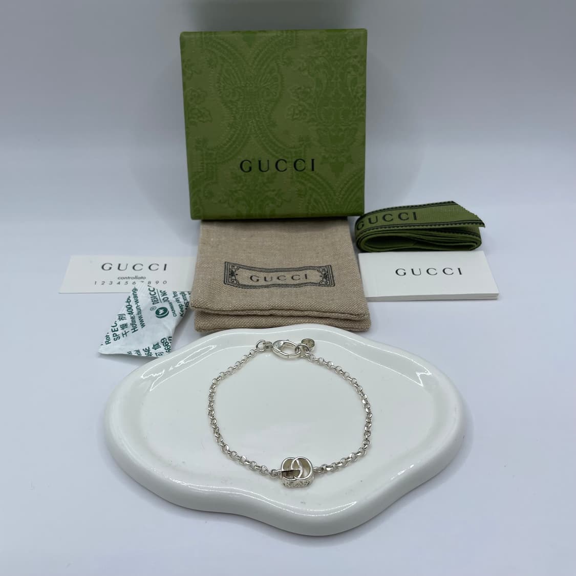 구찌 실버 팔찌 17호 GG 마몽 브레이슬릿 상품이미지1
