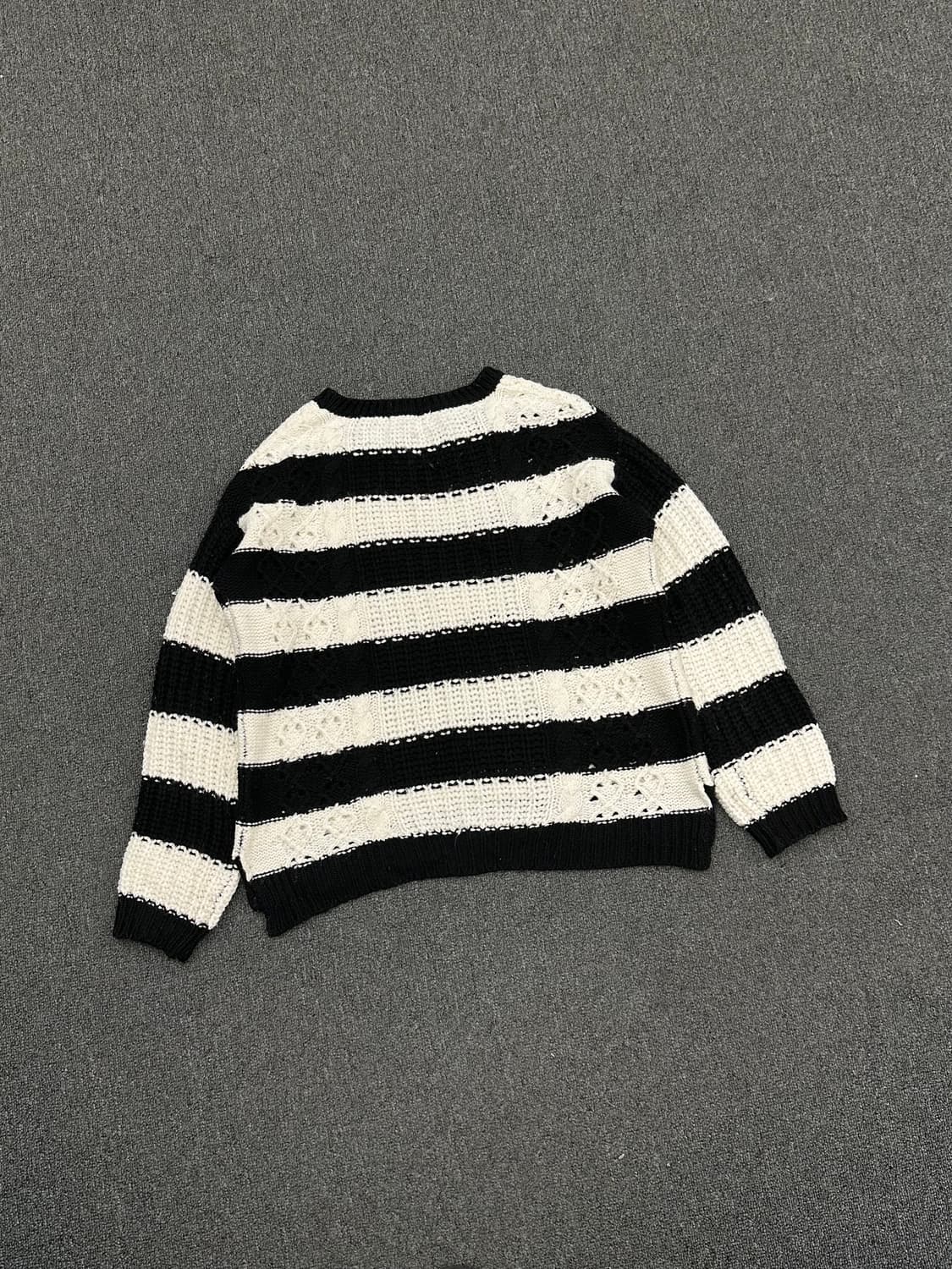 L)Japanese vintage 여성 단가라 니트 스웨터 상품이미지4