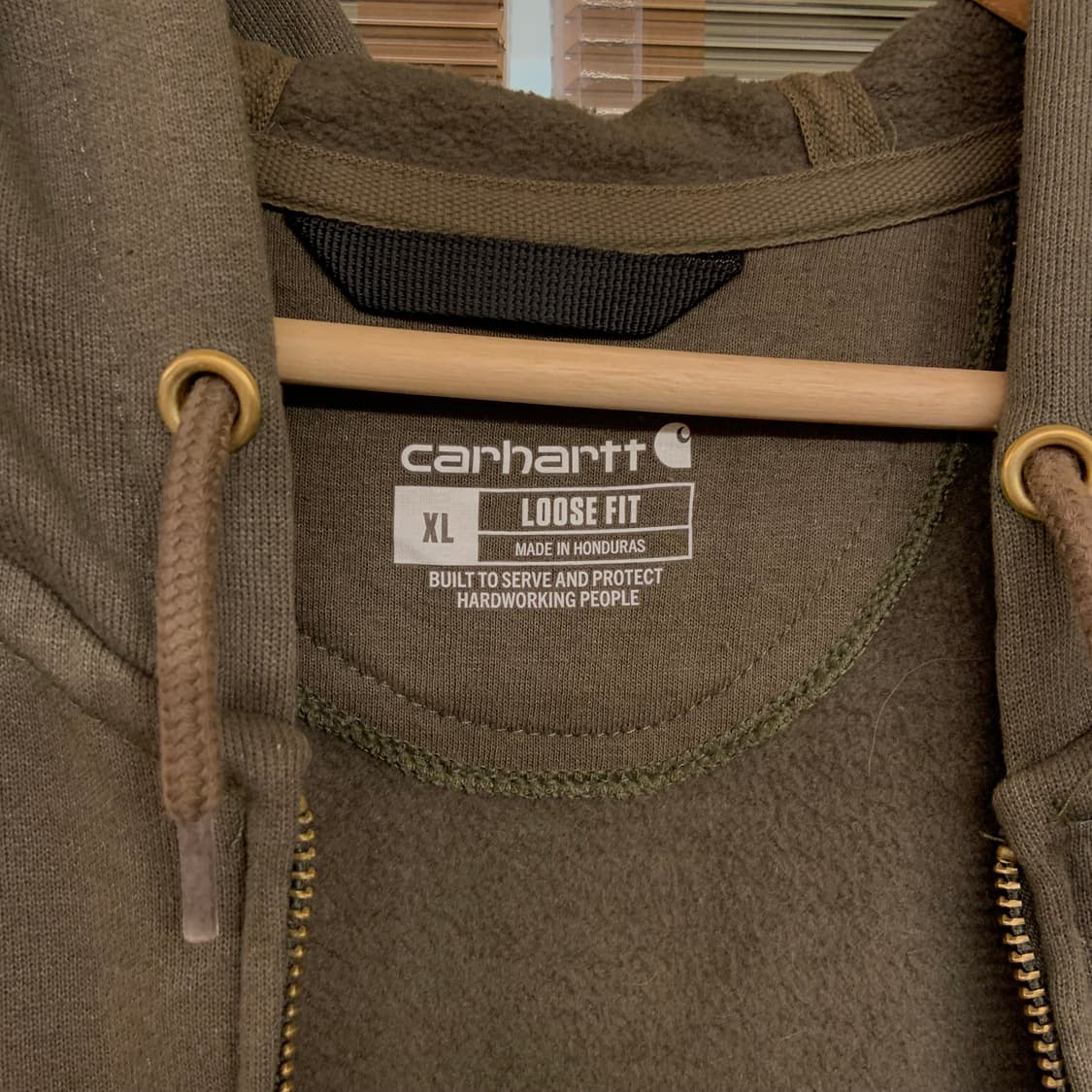 칼하트 카키 루즈핏 후드집업 상품이미지4