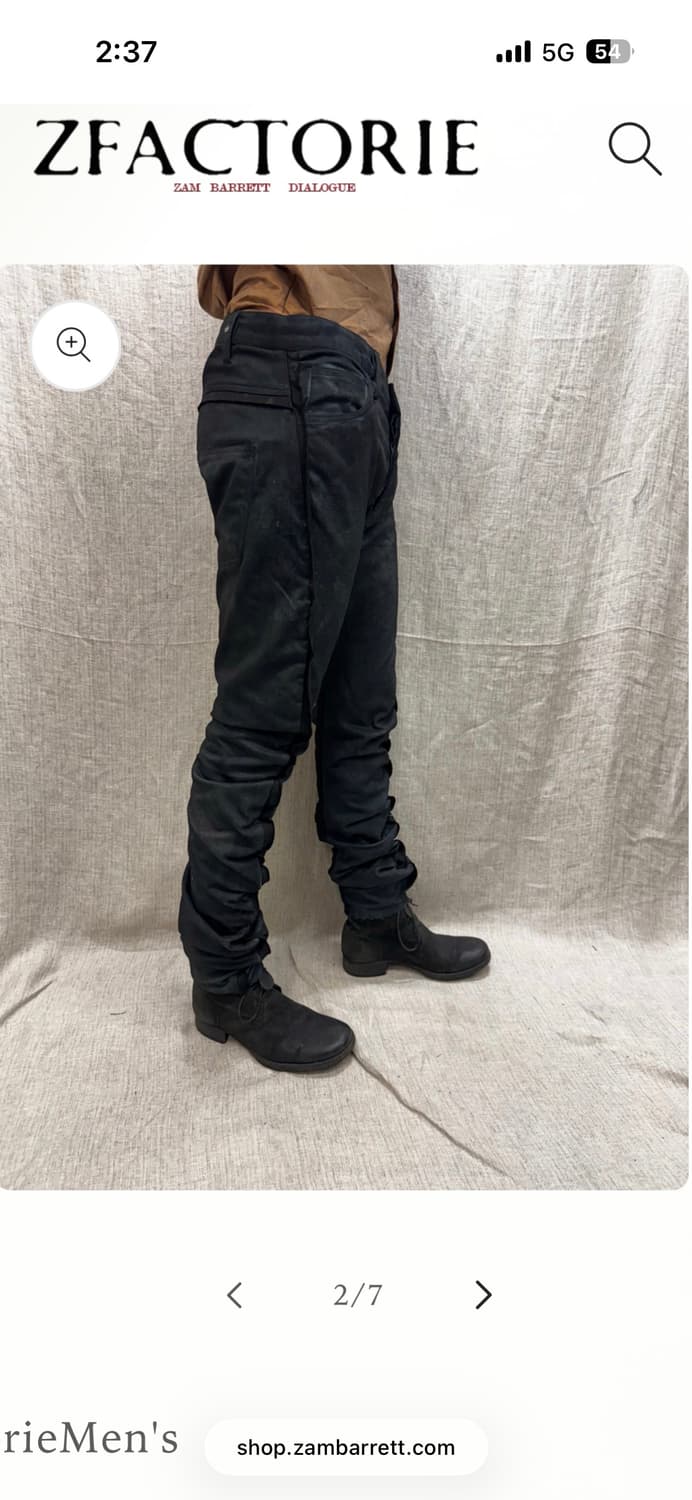 FW24 || SILK SEAMED DNA JEANS || BLACK 상품이미지2