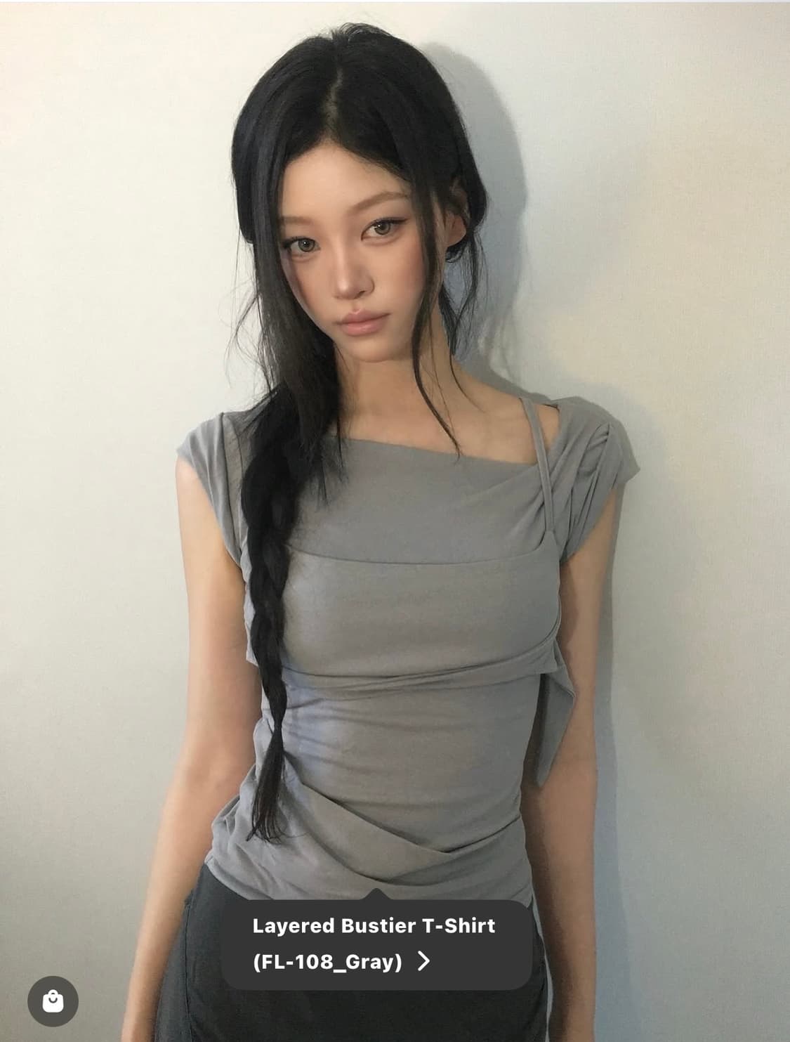 Layered Bustier T-Shirt 플레어업 레이어드 뷔스티에 상품이미지1