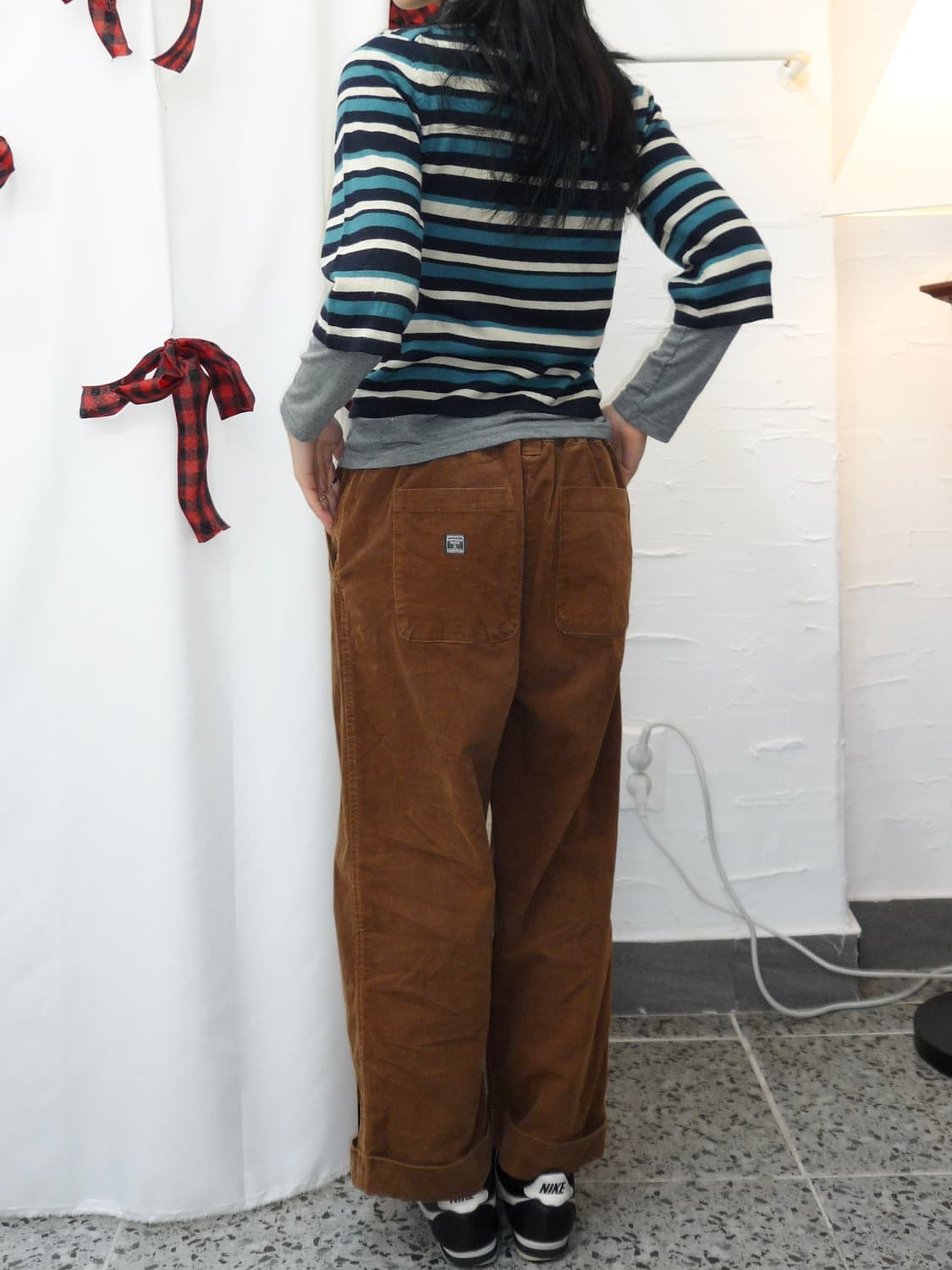 Twin buttons stripe cardigan 상품이미지4