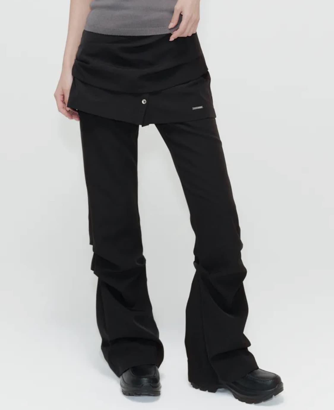 미세키서울 Draped shirt skirt pants SET BLACK 상품이미지1